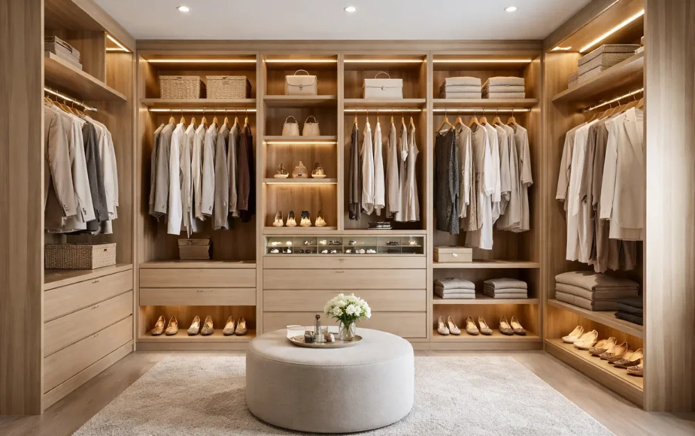 Innovative Custom-Made Walk-in Closet Joinery Designs in Dubai